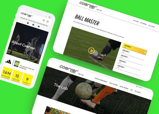 Coerver Coaching Website Redesign: Responsive Design and Key Features