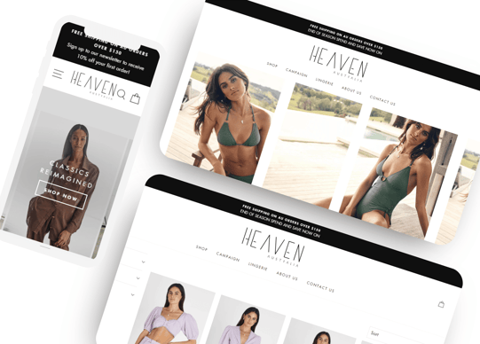 Elevating Heaven Swimwear's Online Presence through a Modern eCommerce Store