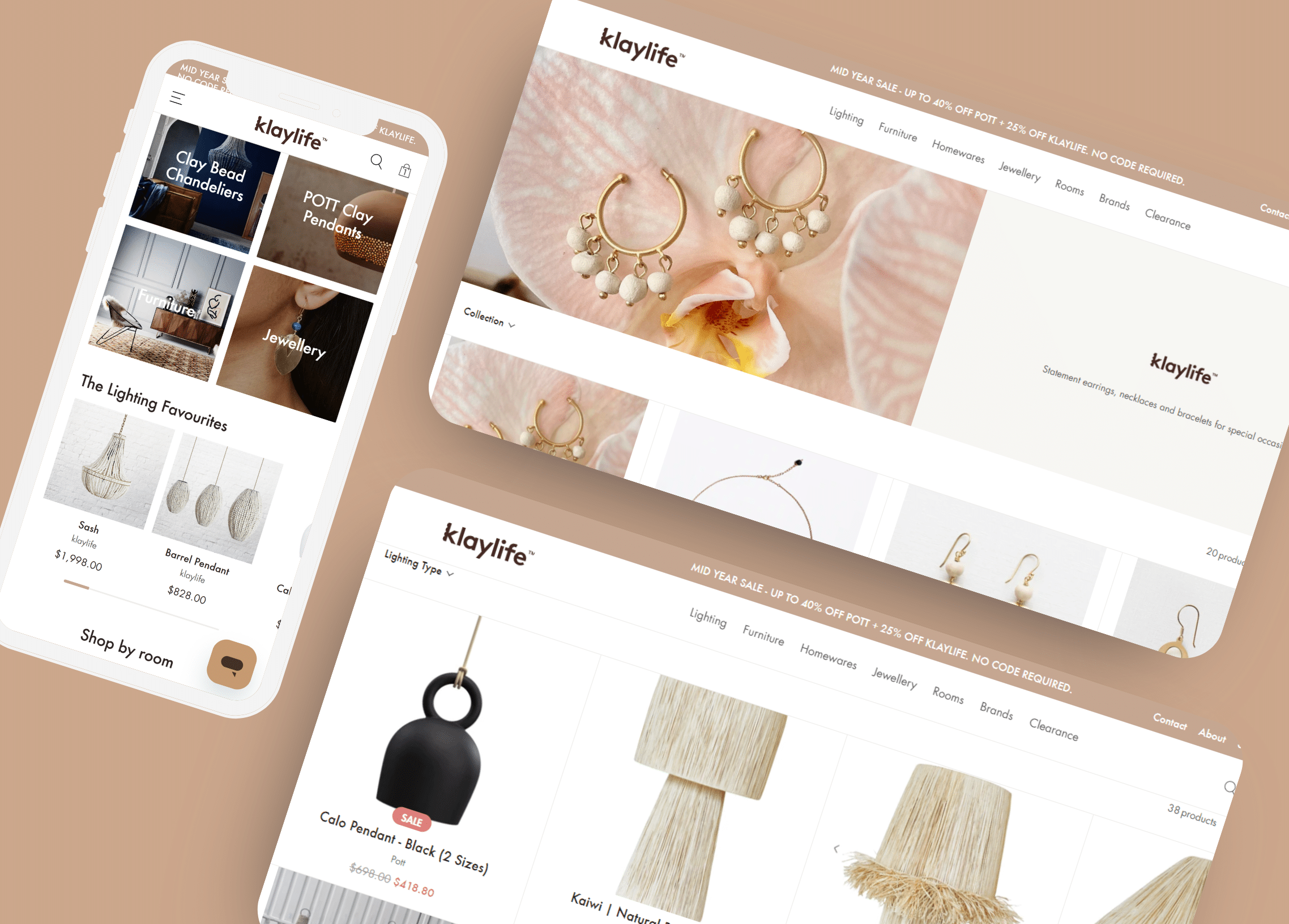 Crafting An Empowering Online Experience: Klaylife'S Website Design Showcasing Handmade Beaded Chandeliers