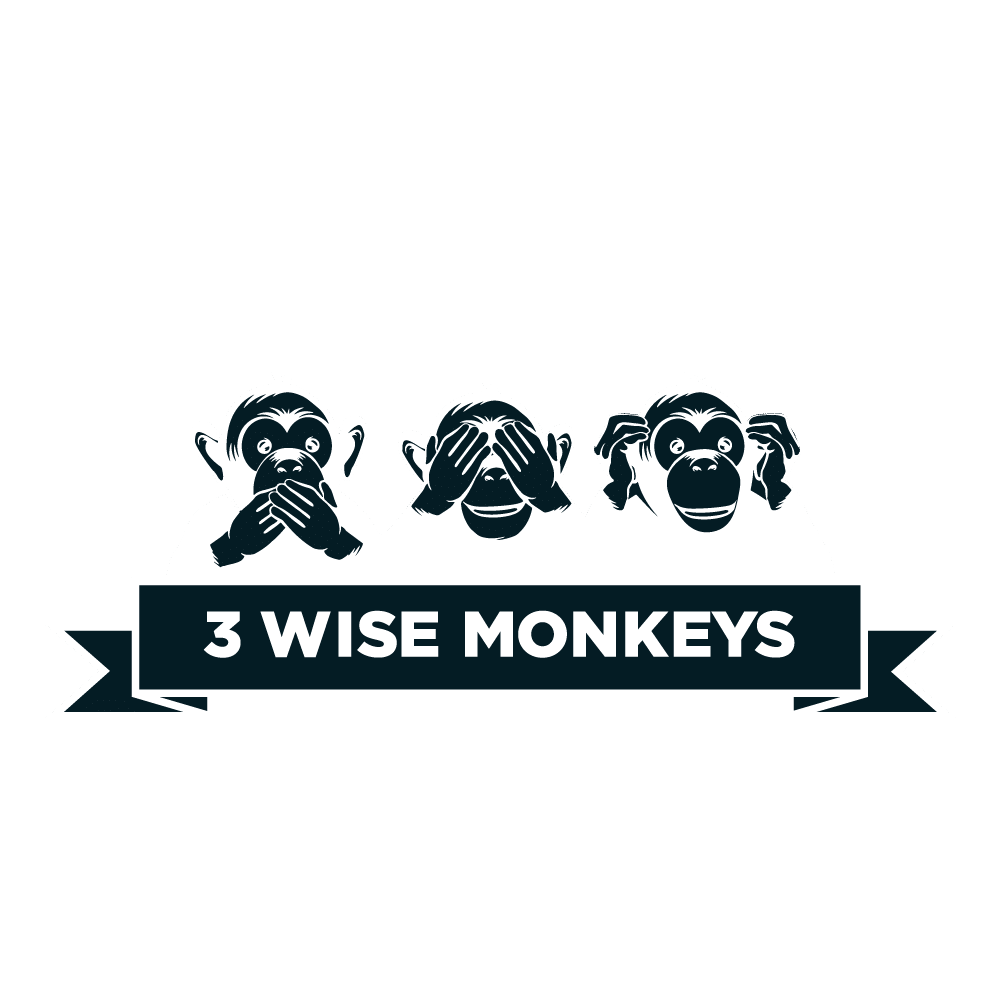 3 wise monkey logo